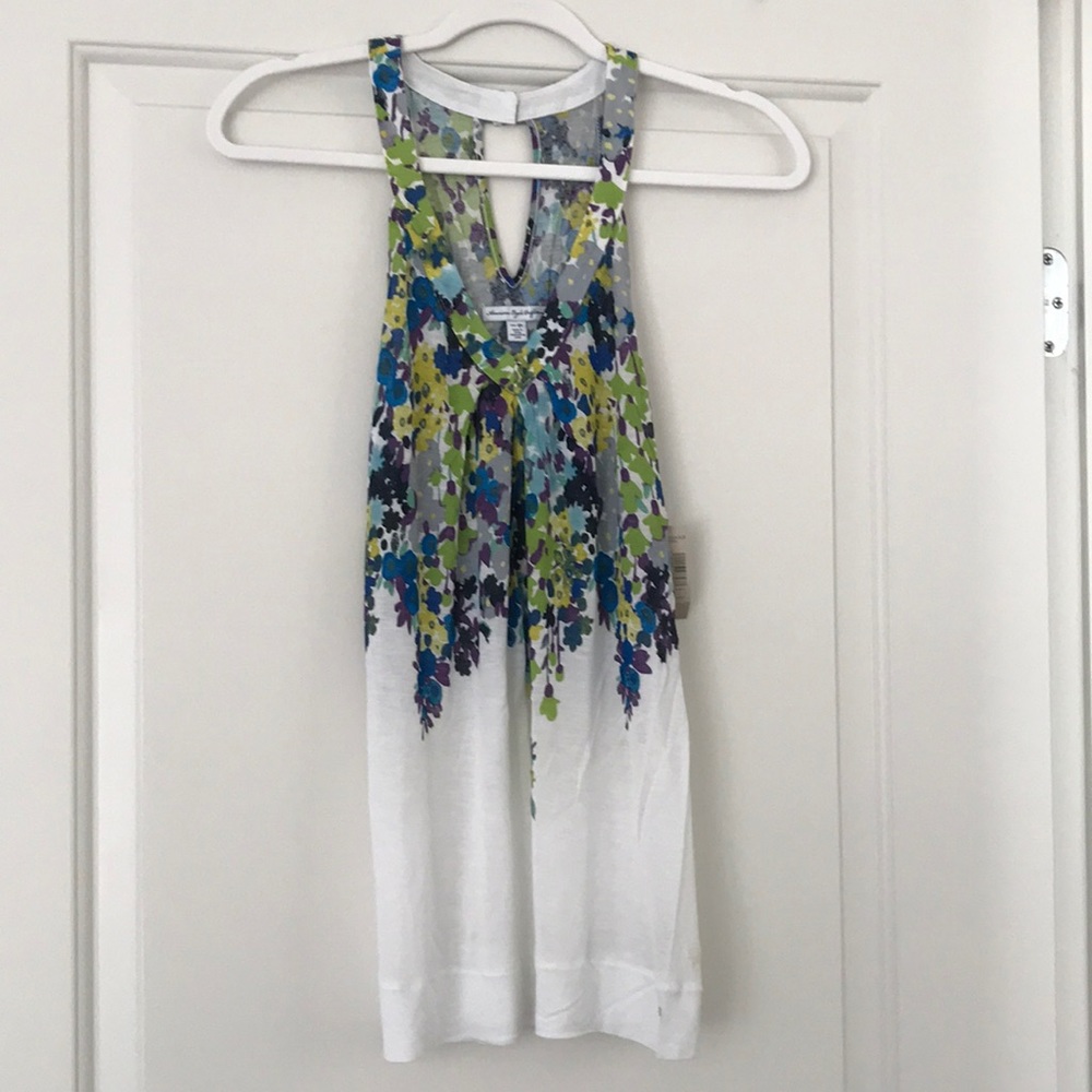 American Eagle floral racerback tank